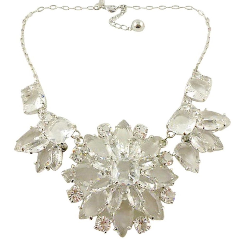 NWOT Kate Spade Crystal Flower Necklace